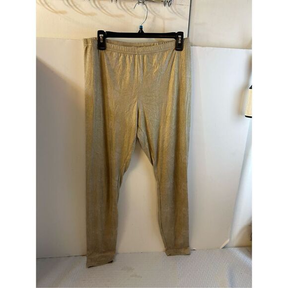 Eye candy leggings shiny nude color large L rn#63619 - Picture 1 of 6